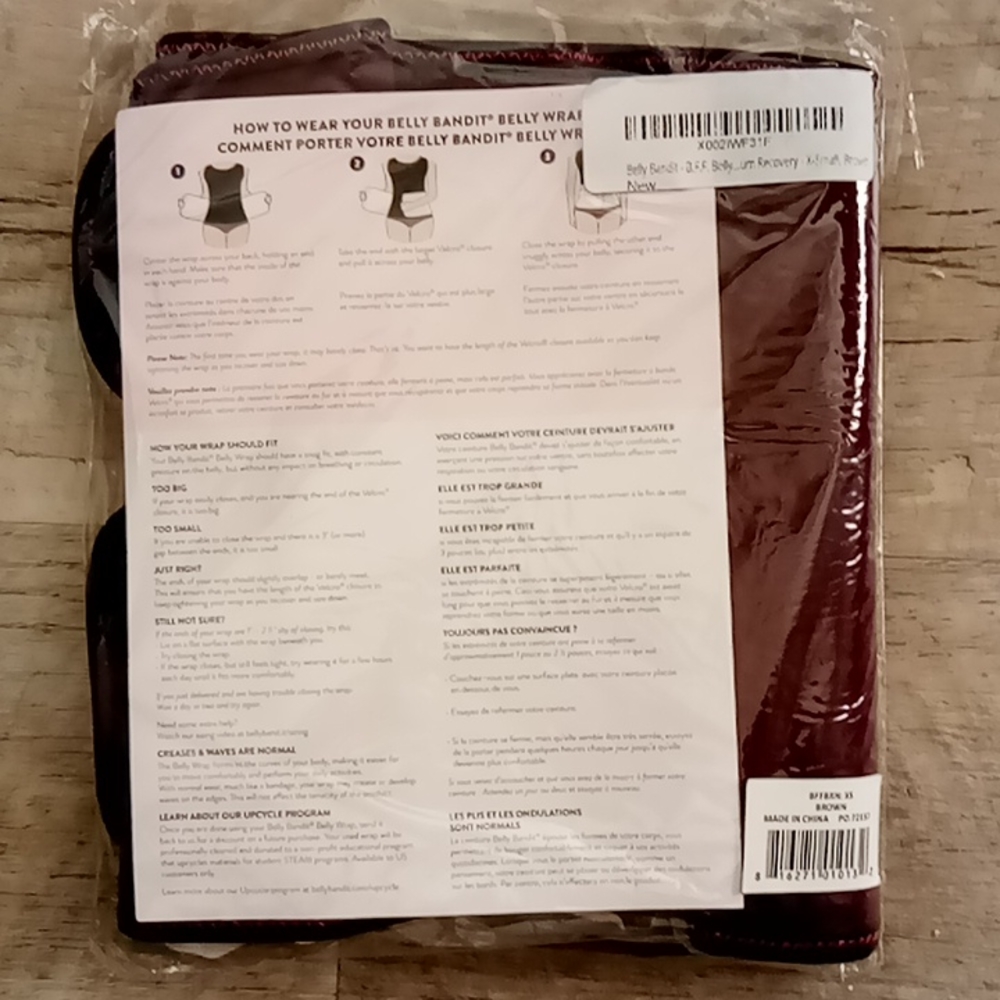 Belly Bandit Belly Wrap XS Brown